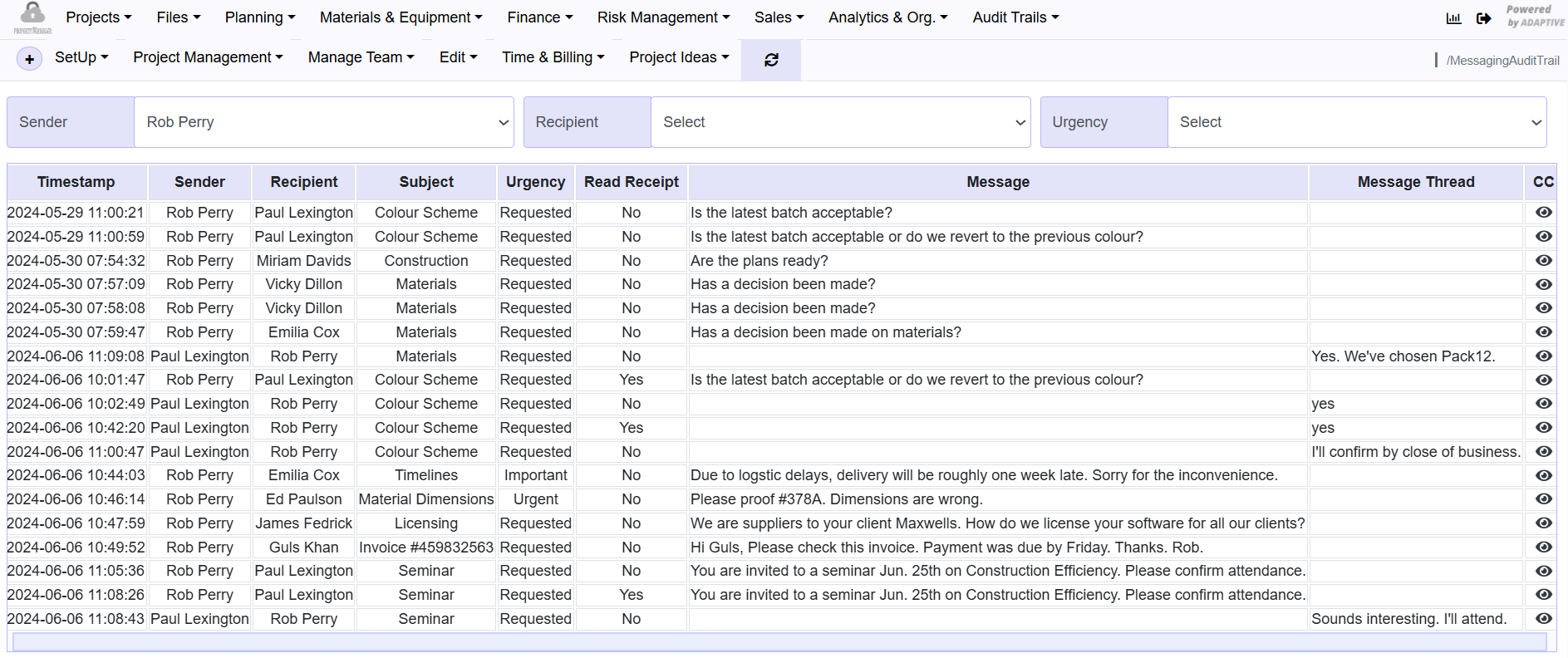 messaging-audit-trail